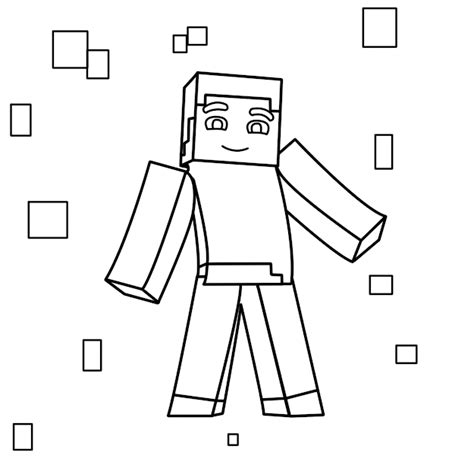 Minecraft Drawing Minecraft Coloringdrawing Pages Outline Vector