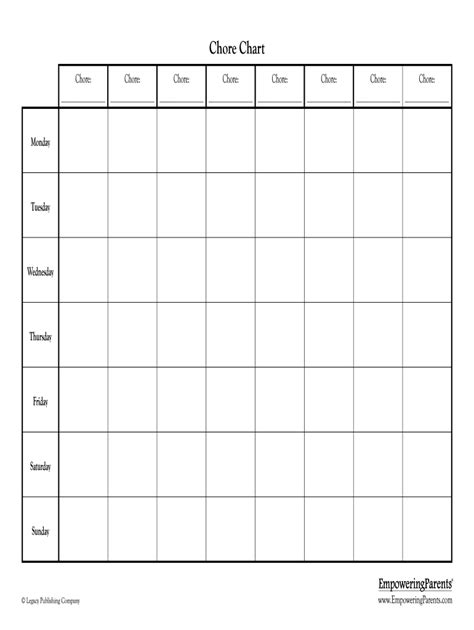 Maybe you would like to learn more about one of these? Editable Printable Chore Charts For Adults - Fill Online ...