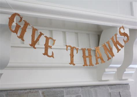 Pottery Barn Inspired Give Thanks And Merry Christmas Glitter