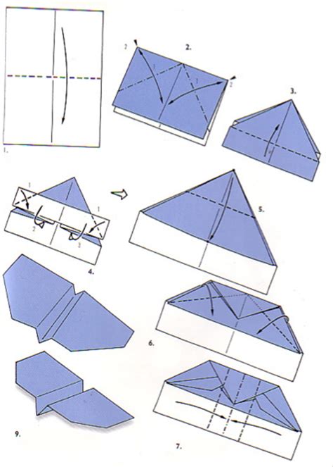 Respectez bien les instructions, prenez votre temps et préférez la précision du geste à la vitesse d'execution. diagramme-avion-papier-difficile | Origami Day - Chaque jour son origami
