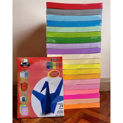 Focus Brights Colored Paper Single Color 250 Sheetspack Shopee