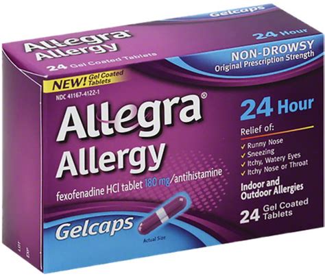 Allegra 24 Hour Allergy Gelcaps 24 Ea