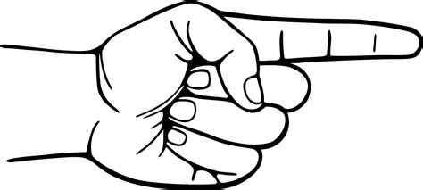 Index Finger Hand Drawing Gesture Cc Hand Pointing Clip Art Library