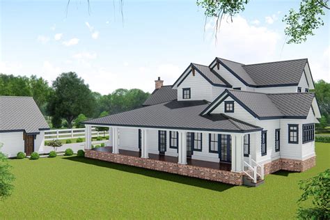 Classic Farmhouse Plan With 8 Deep Wrap Around Porch 25415tf