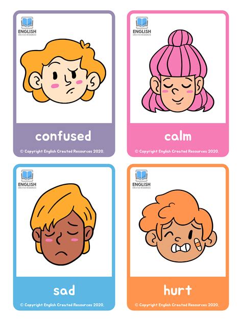 Emotions Flashcards English Created Resources