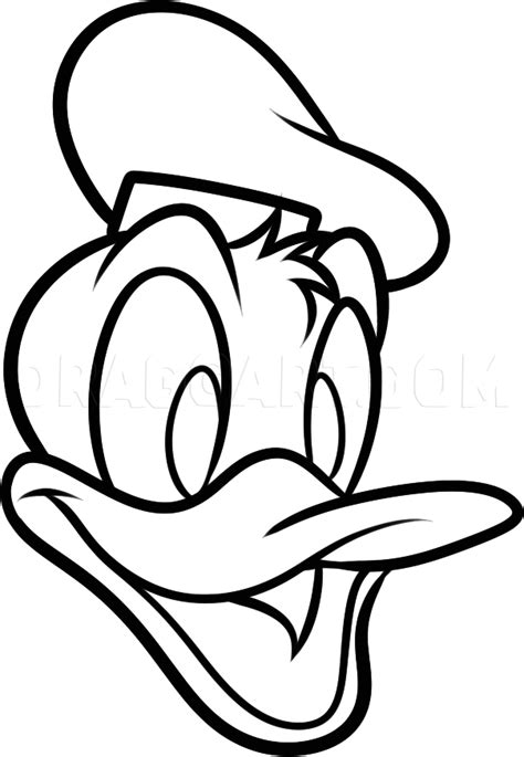 How To Draw Donald Duck Easy Step By Step Drawing Guide By Dawn