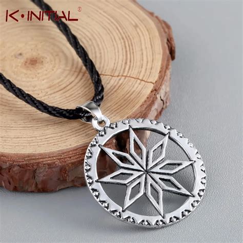 Kinitial Alatyr In The Circle Necklace Pendant Ethnic Jewelry Viking
