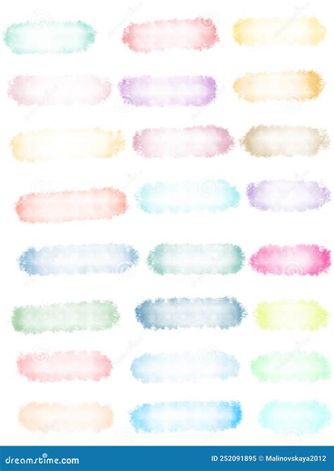 Watercolor Swatches Set Stock Image Image Of Stroke 252091895