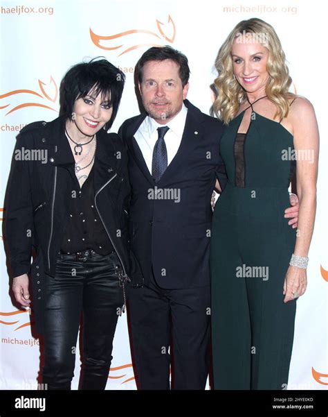 Joan Jett Michael J Fox And Tracy Pollan Arriving For A Funny Thing