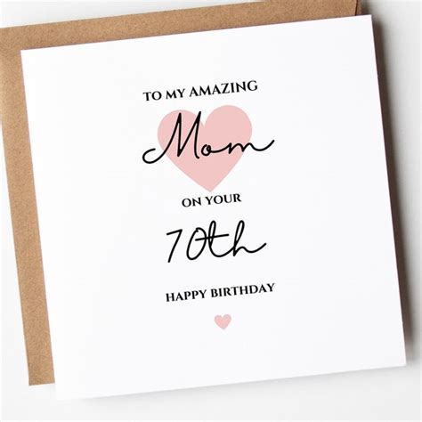 70th Birthday Card Mum Etsy Uk