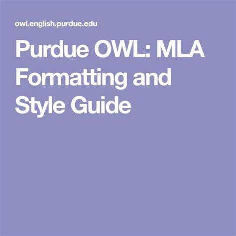 Apa classroom poster purdue writing lab. Purdue OWL: MLA Formatting and Style Guide | Writing lab ...