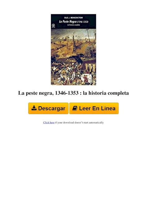 Pdf La Peste Negra 1346 1353 La Historia Completa · Pdf