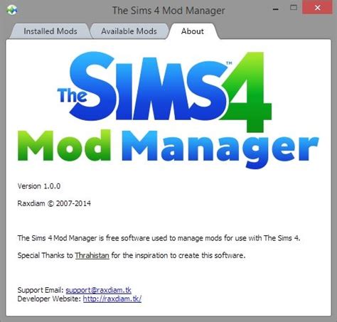 The Sims 4 Mod Manager By Raxdiam At Mod The Sims • Sims 4 Updates