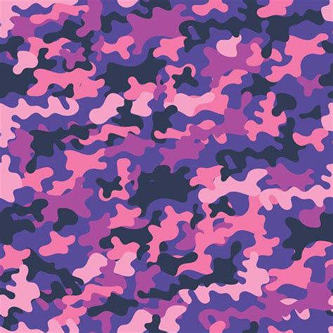 Pink And Purple Camouflage Seamless Vector Pattern Free Download