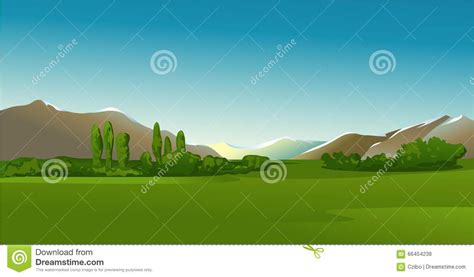 Mountain Landscape Stock Vector Illustration Of Meadow 66454238