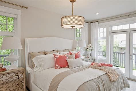 Beautiful Bedroom Centered Around Neutral Tones Of White Cream And