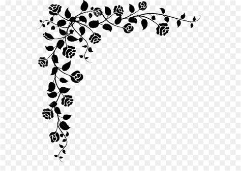 Bunga, hitam dan putih, bingkai foto gambar png. Desain Bunga Hitam Dan Putih Gambar Gambar Png