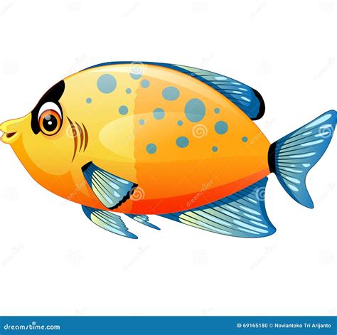 Cute Fish Cartoon Vector Illustration 69165180