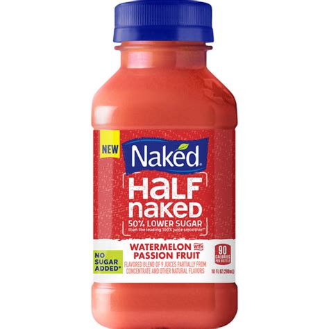 Naked Half Naked Juice Smoothie Watermelon Wpassion Fruit 10 Fl Oz