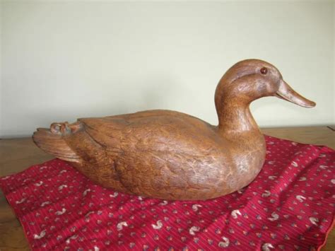 Vintage Mallard Duck Decoy Phase Iv Signed Carl Huff Mint Wood