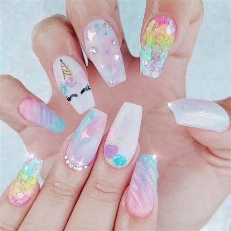 Unicorn Pink Unicorn Cute Nails For Kids - img-vip