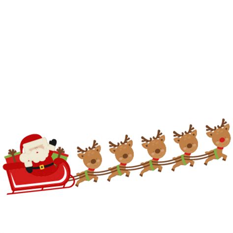 Download High Quality Reindeer Clipart Santa Sleigh Transparent Png