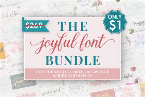 The Joyful Font Bundle Bundle · Creative Fabrica