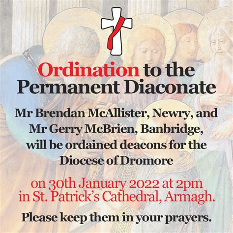 Ordination To The Permanent Diaconate Newry Cathedral Parish