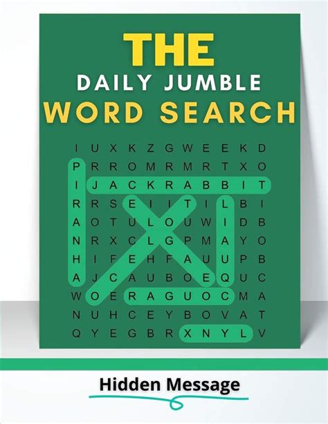 Buy The Daily Jumble Word Search Hidden Message Truth Word Search
