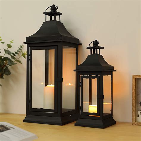 Jhy Design Set Of Tall Outdoor Candle Lanterns Vintage