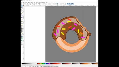 Graphic Design Tutorial For Beginners Inkscape Draw Donut Youtube