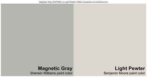 Sherwin Williams Magnetic Gray Sw7058 Vs Benjamin Moore Light Pewter