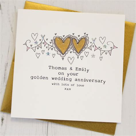 Personalised Happy Golden Wedding Anniversary Card
