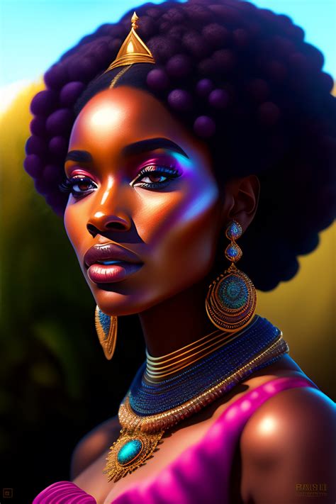 Lexica Portrait Beautiful African Black Woman Regal Elegant
