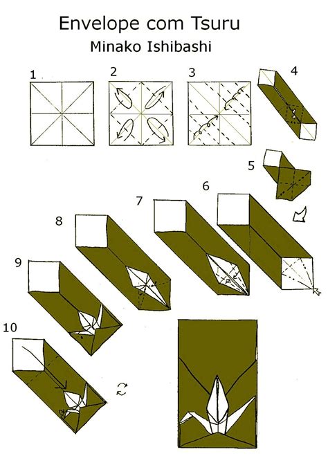 Envelope Tsuru Origami Sobres Tutorial De Origami Origami