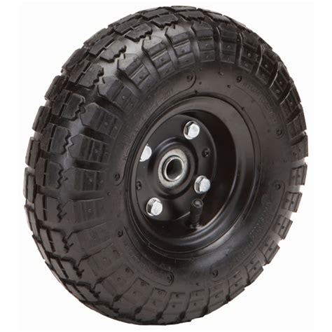 10 In Pneumatic Tire With Black Hub