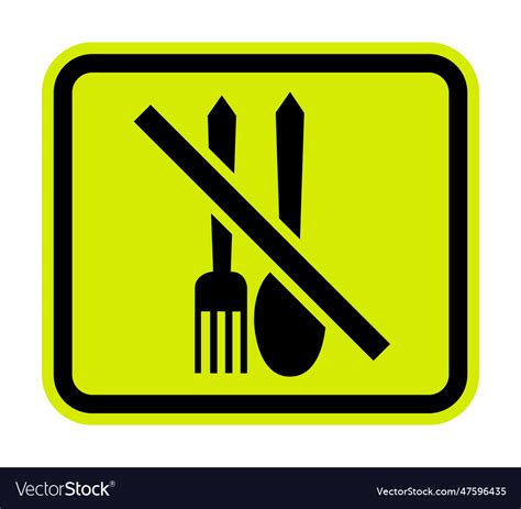 No Food Allowed Symbol On White Background Vector Image
