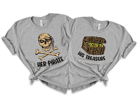 Funny Pirate Shirt Couples Pirate Shirts Her Pirate His Etsy