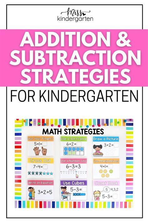 The Best Addition And Subtraction Strategies For Kindergarten Miss