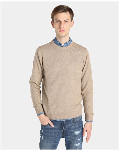 Easy Wear Mens Beige Crew Neck Sweater Ebay