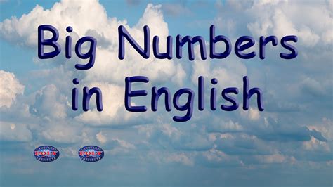 Big Numbers In English Learn English Online Youtube
