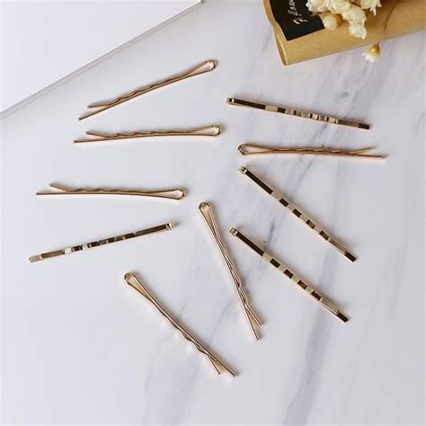 10 Piece Gold Bobby Pins In 2021 Bobby Pins Gold Hair