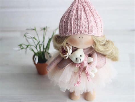 Handmade Doll Puppen Bambole Baby Doll Tilda Doll Textile Doll Etsy