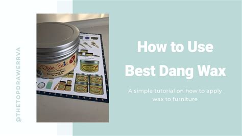 How To Use Best Dang Wax In Clear Youtube