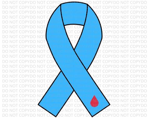 Blue Ribbon Svg Png Type 1 Diabetes Awareness Instant Digital Etsy