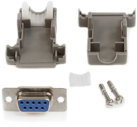 Assembled Db9 Female Solder D Sub Connector With Plastic Backshell