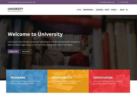 Best Education Website Templates For Schools Colleges And Universities Html Bootstrap
