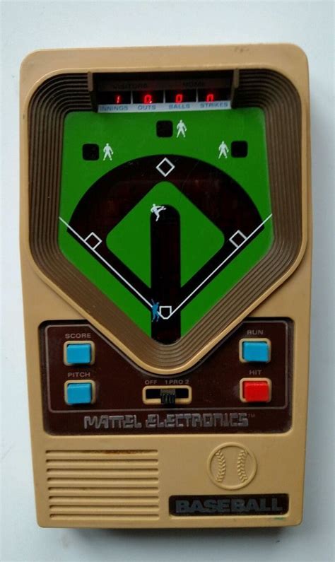 Vtg 70s Mattel Electronics Baseball Handheld Game Mattel Handheld
