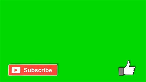 Subscribe And Like Button 6 Animated Subscribe And Like Button On Green