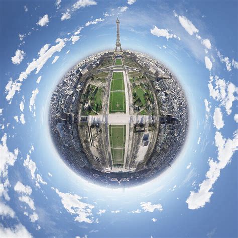 360° Aerial Panorama Of Eiffel Tower Print 13812087 Framed Photos